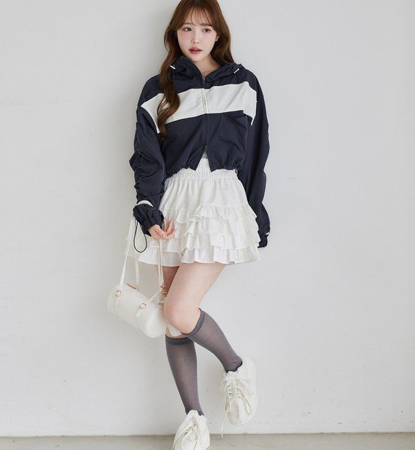  「ティアードフリルミニスカート」|スカート|