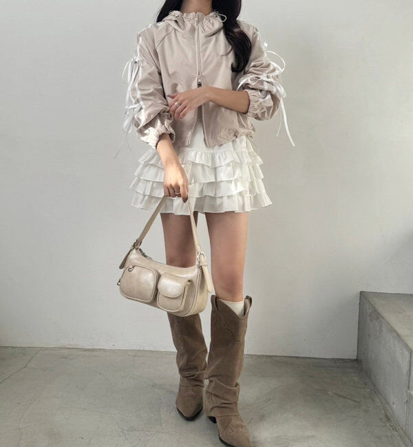  「ティアードフリルミニスカート」|スカート|