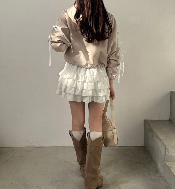  「ティアードフリルミニスカート」|スカート|