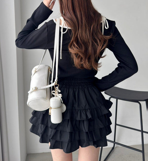  「ティアードフリルミニスカート」|スカート|