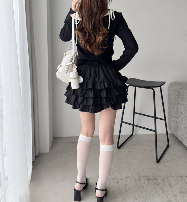  「ティアードフリルミニスカート」|スカート|