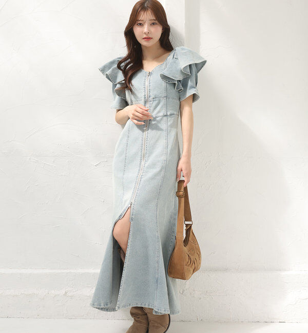  「デニムマーメイドワンピ」|ワンピース|