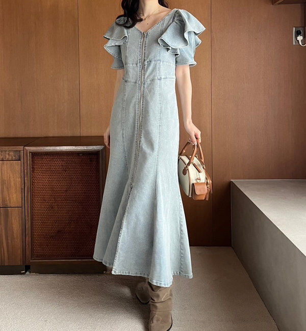  「デニムマーメイドワンピ」|ワンピース|