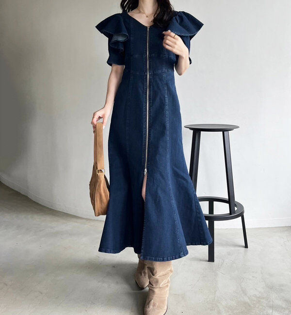  「デニムマーメイドワンピ」|ワンピース|