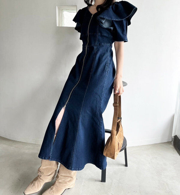  「デニムマーメイドワンピ」|ワンピース|