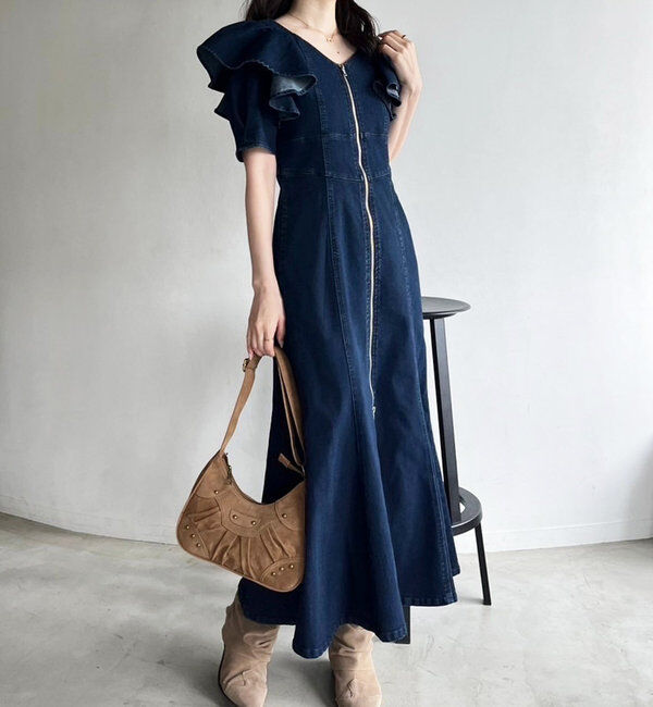  「デニムマーメイドワンピ」|ワンピース|