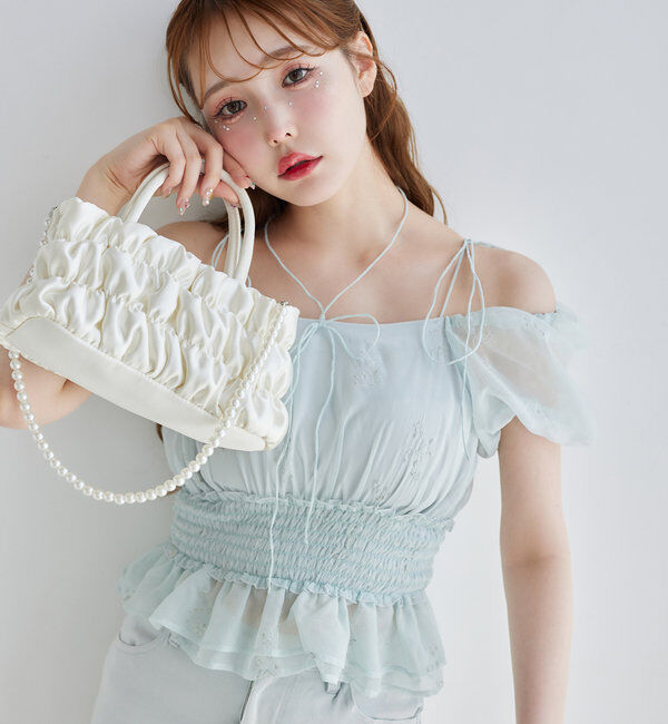  「【moon light marine collection】ギャザーバッグ」|ショルダー・メッセンジャー|