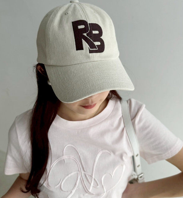  「ロゴ刺繍キャップ」|その他|アイボリー