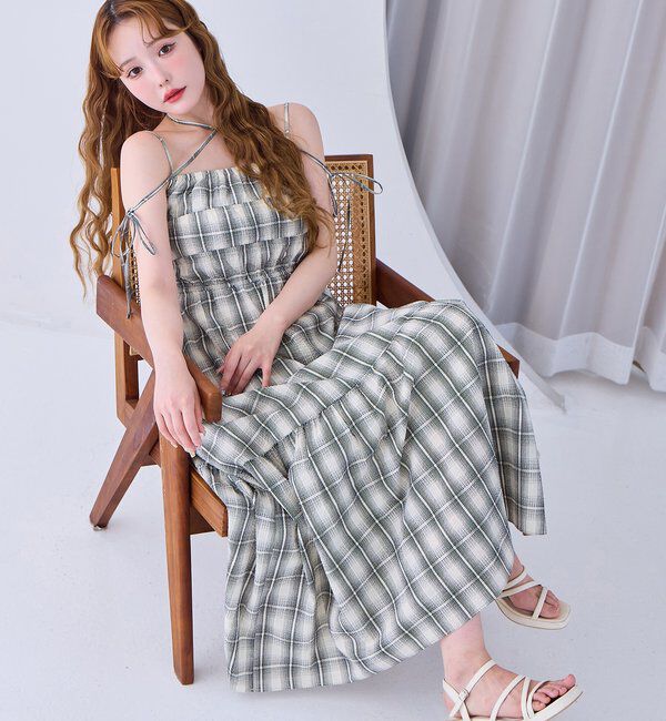  「シャーリングキャミワンピ」|ワンピース|