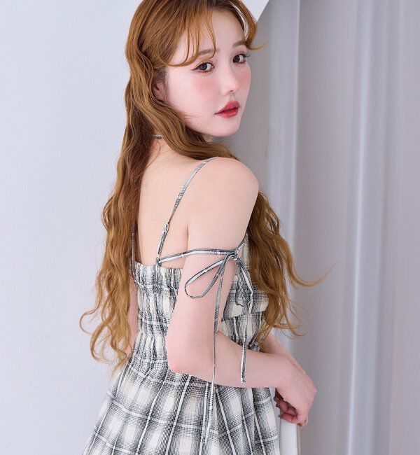  「シャーリングキャミワンピ」|ワンピース|