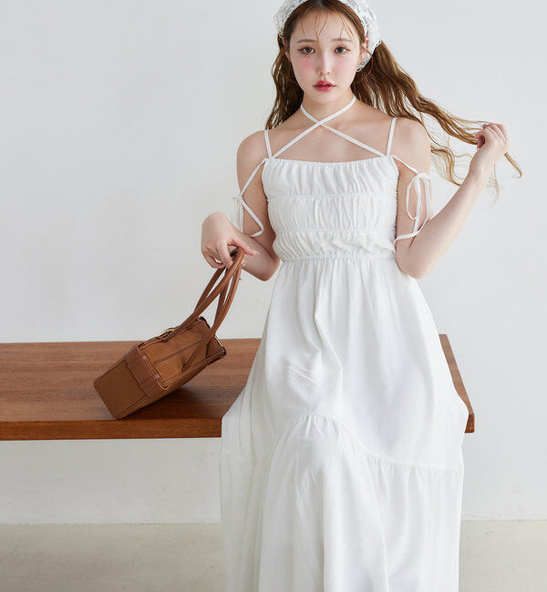  「シャーリングキャミワンピ」|ワンピース|