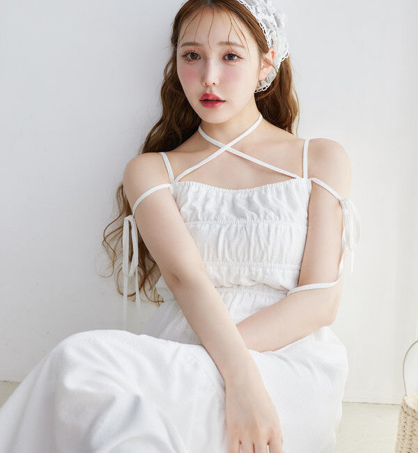  「シャーリングキャミワンピ」|ワンピース|