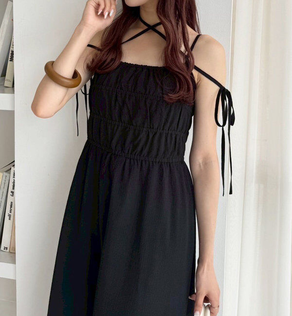  「シャーリングキャミワンピ」|ワンピース|