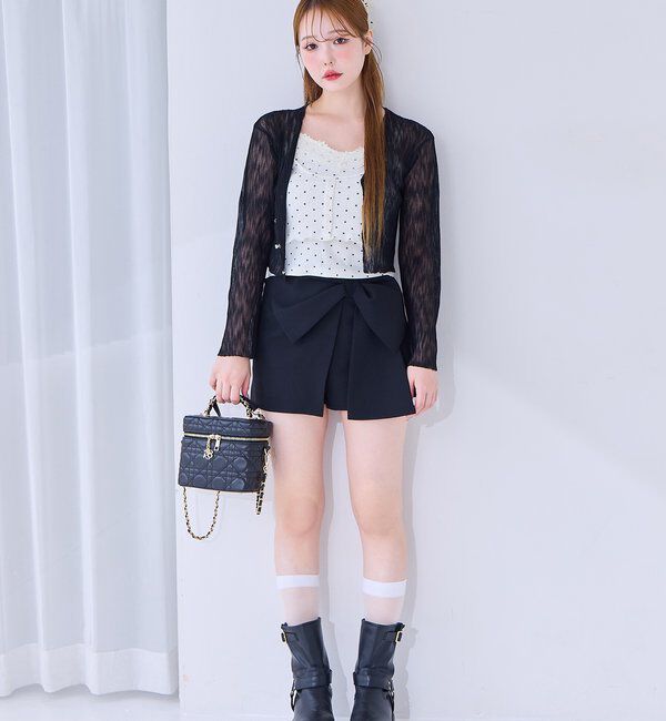  「ホック付きシアーカーデ」|ニット・セーター|