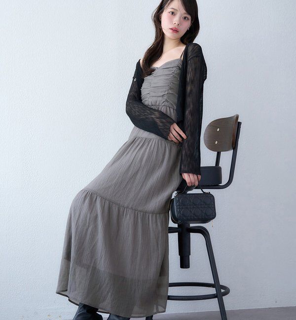  「ホック付きシアーカーデ」|ニット・セーター|