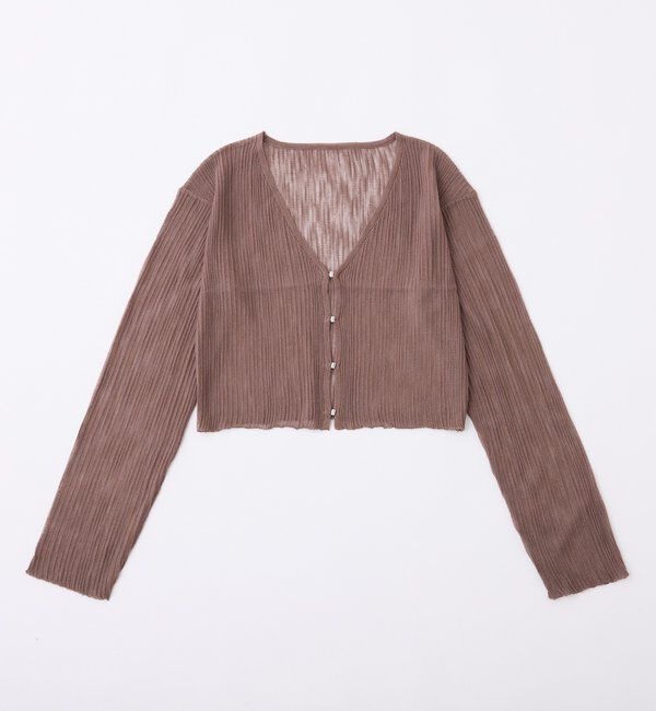  「ホック付きシアーカーデ」|ニット・セーター|