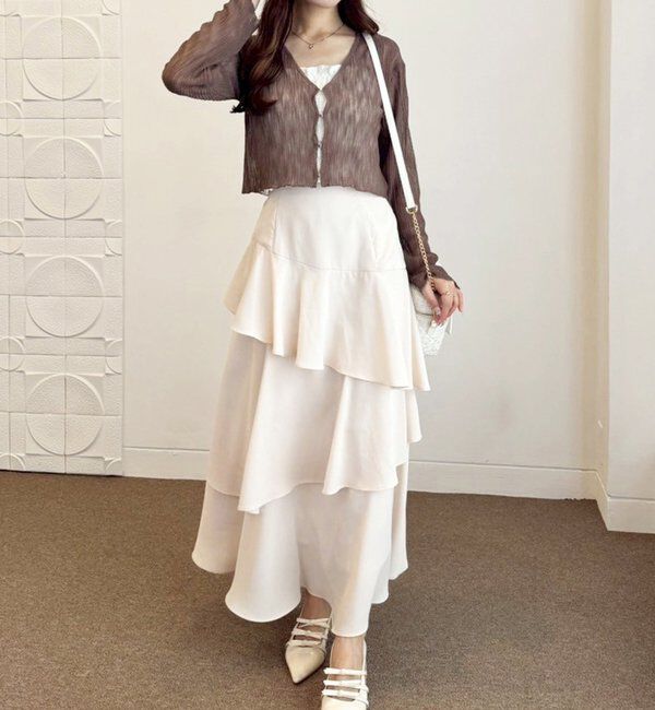  「ホック付きシアーカーデ」|ニット・セーター|