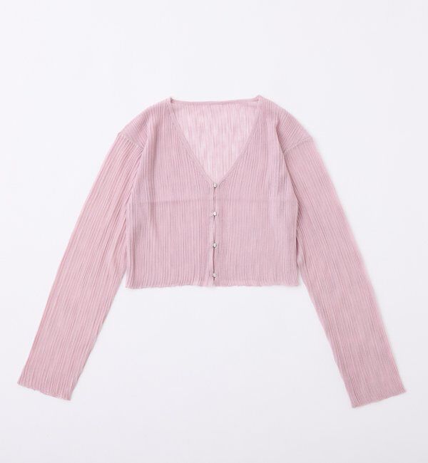  「ホック付きシアーカーデ」|ニット・セーター|