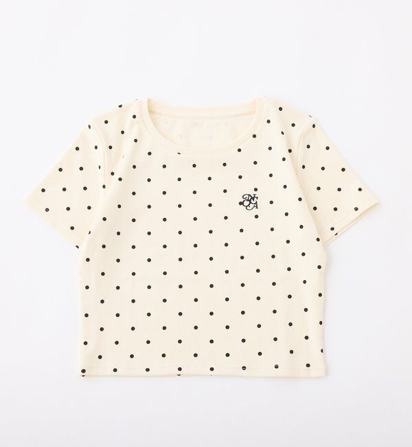 「ワンポイント刺繍ドットTシャツ」|プルオーバー|