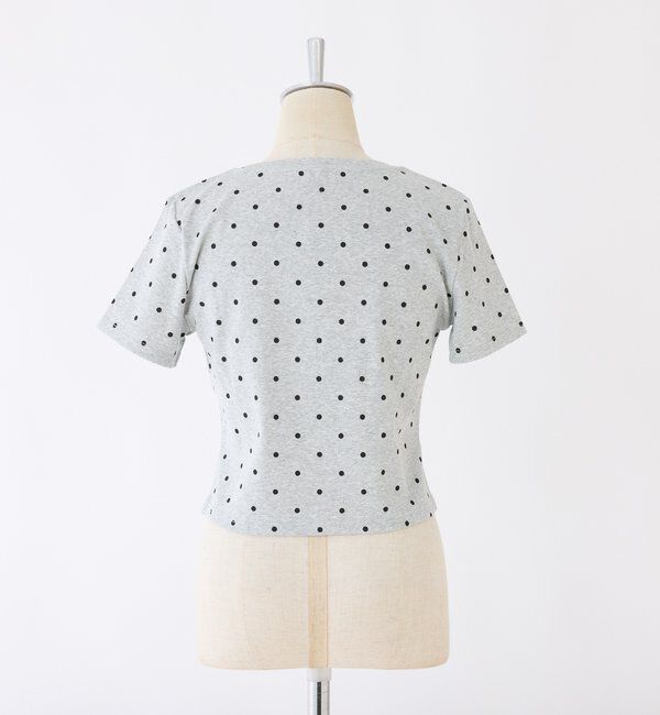  「ワンポイント刺繍ドットTシャツ」|プルオーバー|