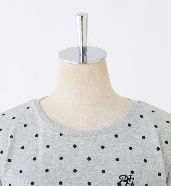  「ワンポイント刺繍ドットTシャツ」|プルオーバー|