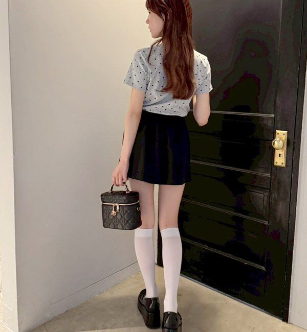  「ワンポイント刺繍ドットTシャツ」|プルオーバー|