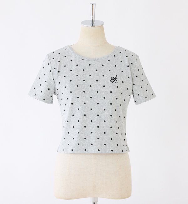  「ワンポイント刺繍ドットTシャツ」|プルオーバー|