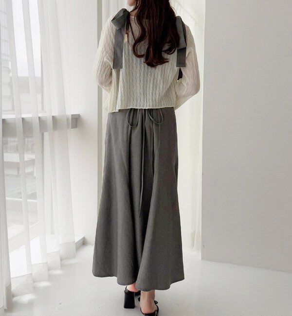  「【新色追加】着痩せ効果抜群/マイナス5キロ見えキャミワンピ」|ワンピース|