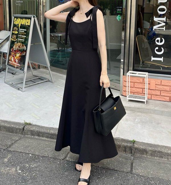  「【新色追加】着痩せ効果抜群/マイナス5キロ見えキャミワンピ」|ワンピース|