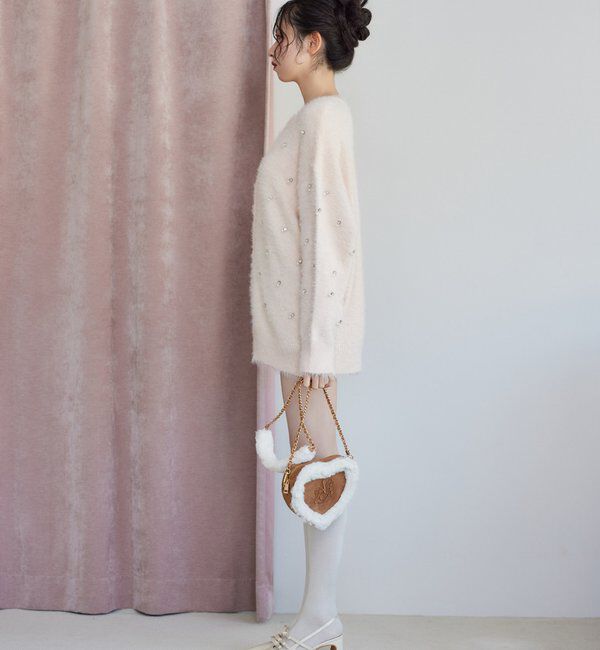  「ハートスエードロゴショルダーバッグ」|ショルダー・メッセンジャー|