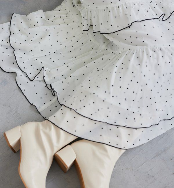  「ティアードフリルロングキャミワンピ」|ワンピース|