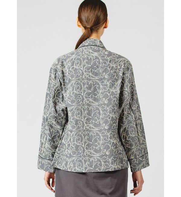 MIDIUMISOLID「MIDIUMISOLID 刺繍ショールカラージャケット」|テーラードジャケット|