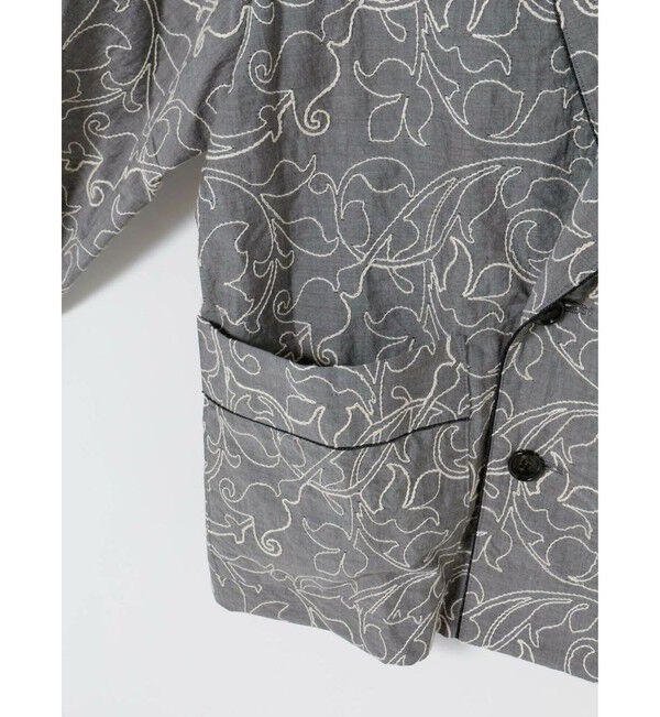 MIDIUMISOLID「MIDIUMISOLID 刺繍ショールカラージャケット」|テーラードジャケット|