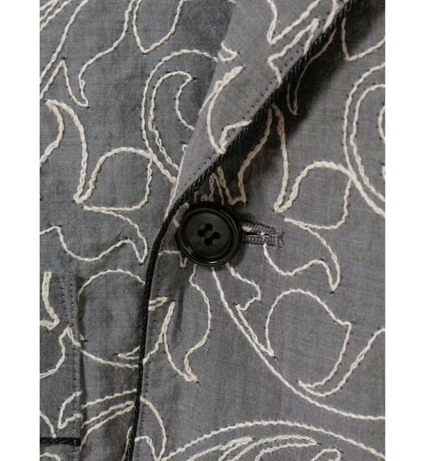 MIDIUMISOLID「MIDIUMISOLID 刺繍ショールカラージャケット」|テーラードジャケット|
