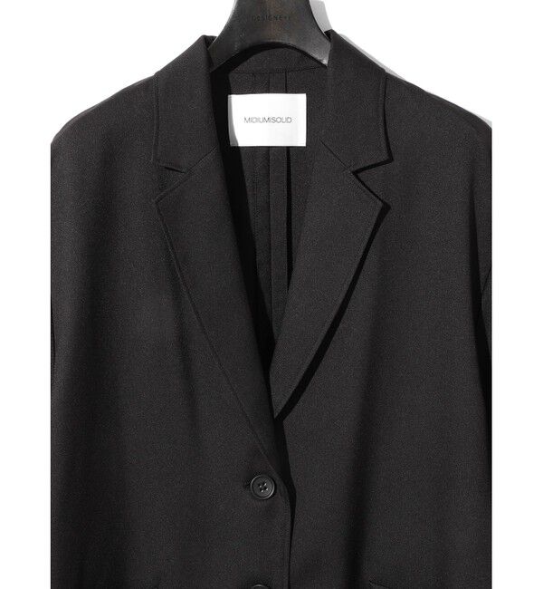 MIDIUMISOLID「MIDIUMISOLID for Ladies ハーフスリーブテーラードワイドジャケット」|テーラードジャケット|