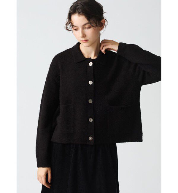 mizuiro ind「mizuiro ind 襟付きショートカーディガン」|カーディガン|