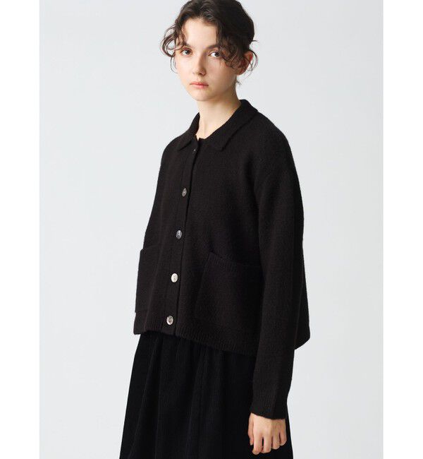 mizuiro ind「mizuiro ind 襟付きショートカーディガン」|カーディガン|