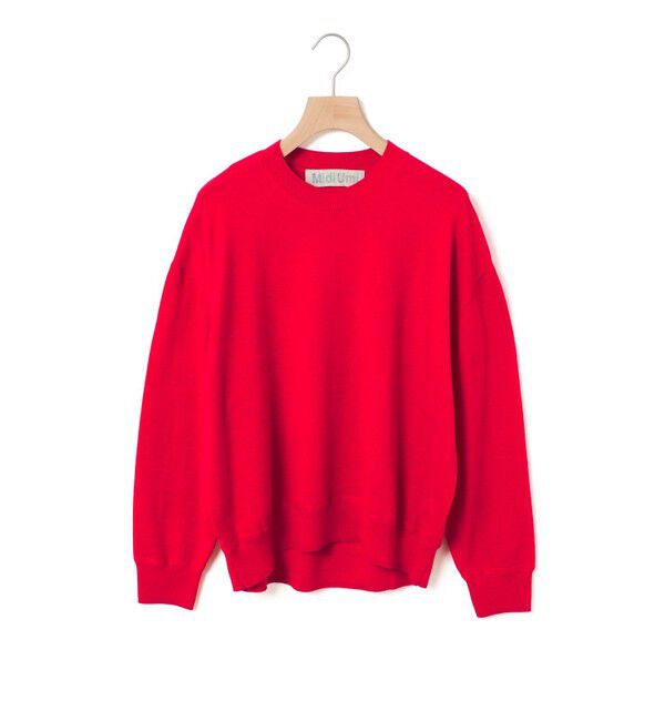 MidiUmi「MidiUmi ワイドニットプルオーバー」|ニット・セーター|レッド