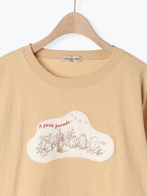 Samansa Mos2「【Disney】くまのプーさん/アップリケTシャツ」|Tシャツ・カットソー|
