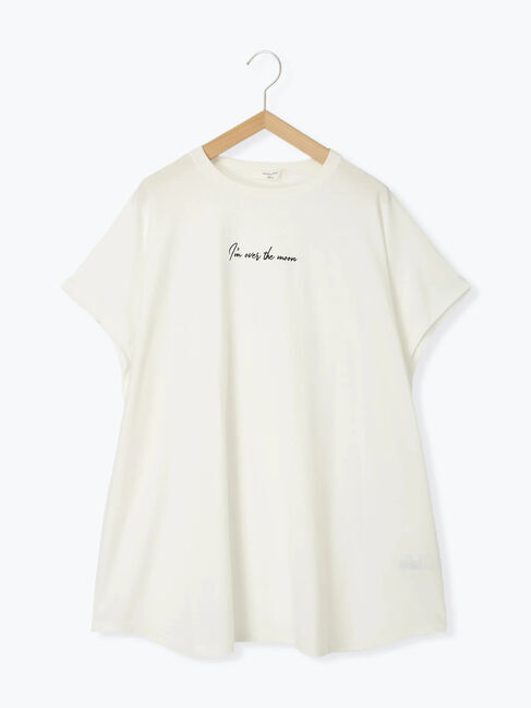 Samansa Mos2 blue「◎【接触冷感】ロゴプリントチュニック」|Tシャツ・カットソー|