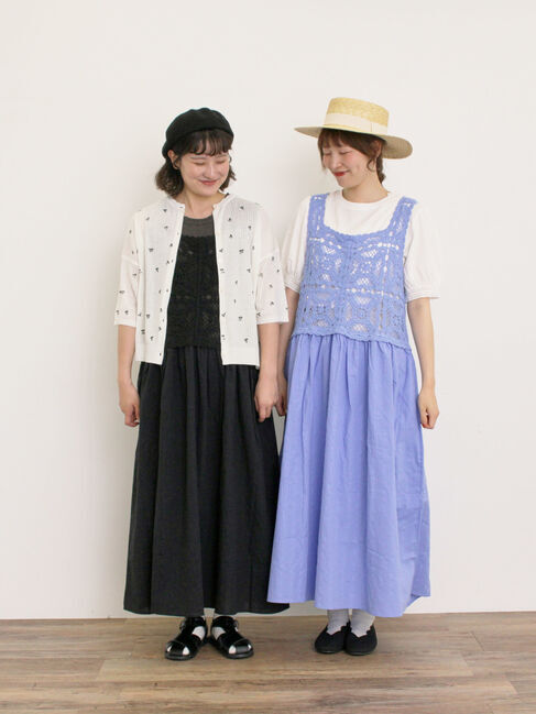 Samansa Mos2「【S/Mサイズ】かぎ針編み風ビスチェワンピース」|ワンピース|