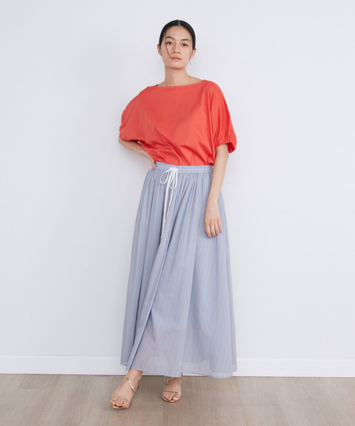 INED「《大きいサイズ》ボートネックドルマンプルオーバー」|Tシャツ・カットソー|