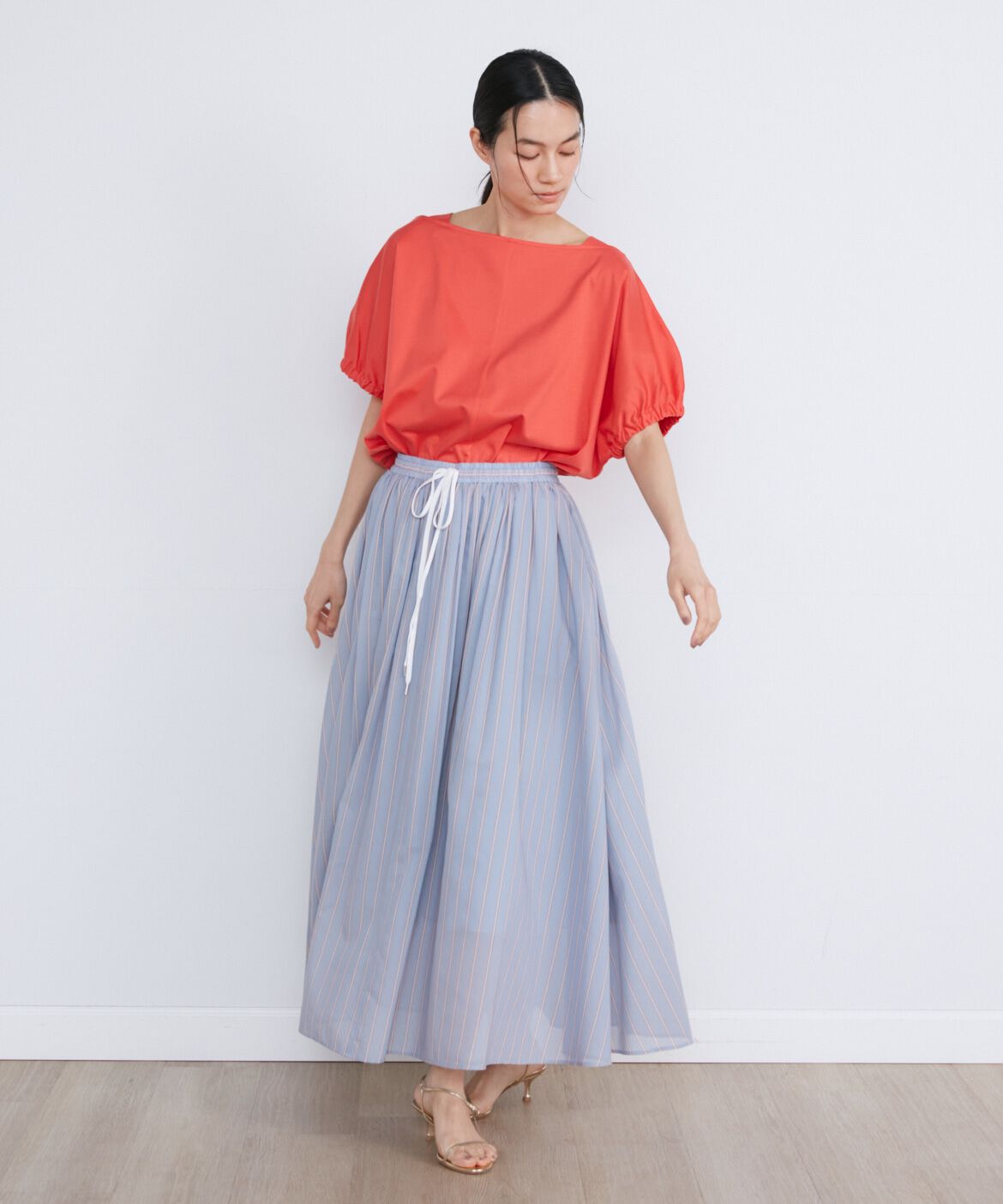 INED「《大きいサイズ》ボートネックドルマンプルオーバー」|Tシャツ・カットソー|