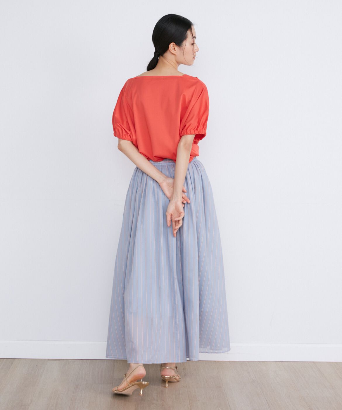 INED「《大きいサイズ》ボートネックドルマンプルオーバー」|Tシャツ・カットソー|