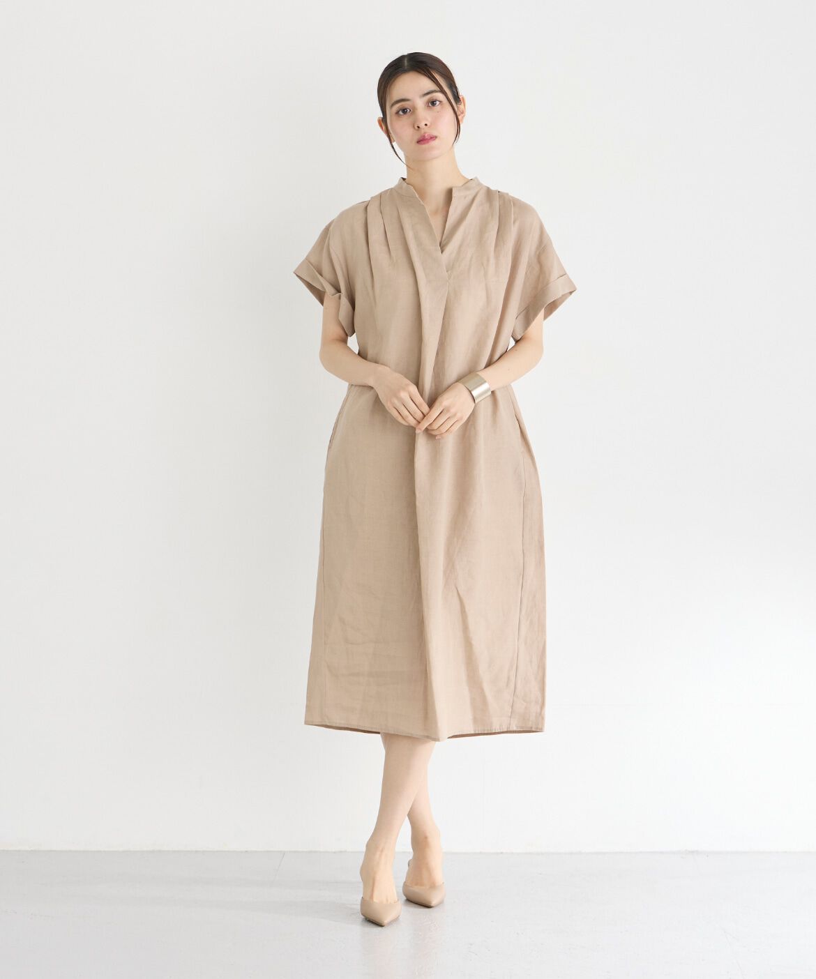 7-IDconcept.「スキッパーリネンワンピース」|ワンピース|