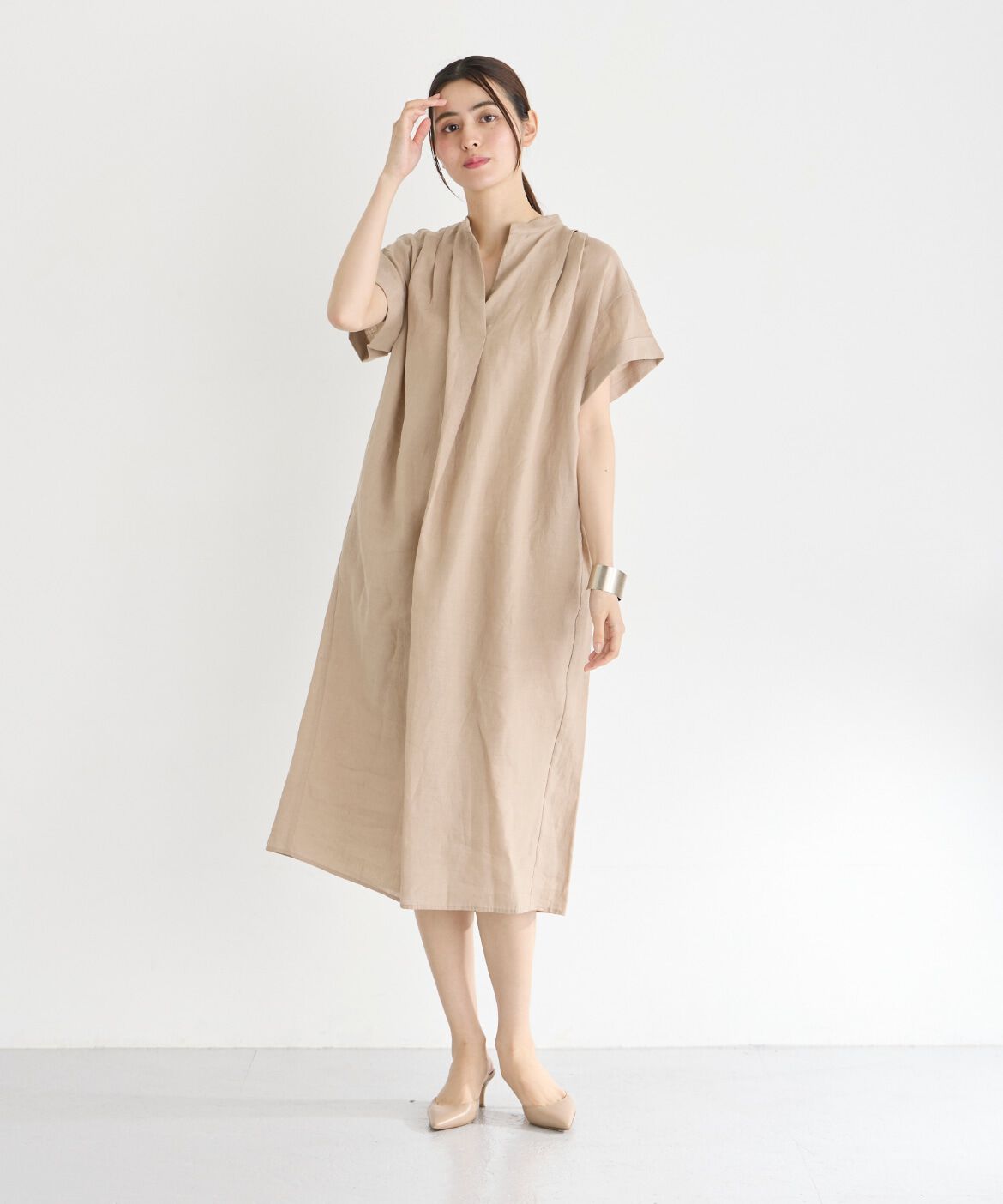 7-IDconcept.「スキッパーリネンワンピース」|ワンピース|