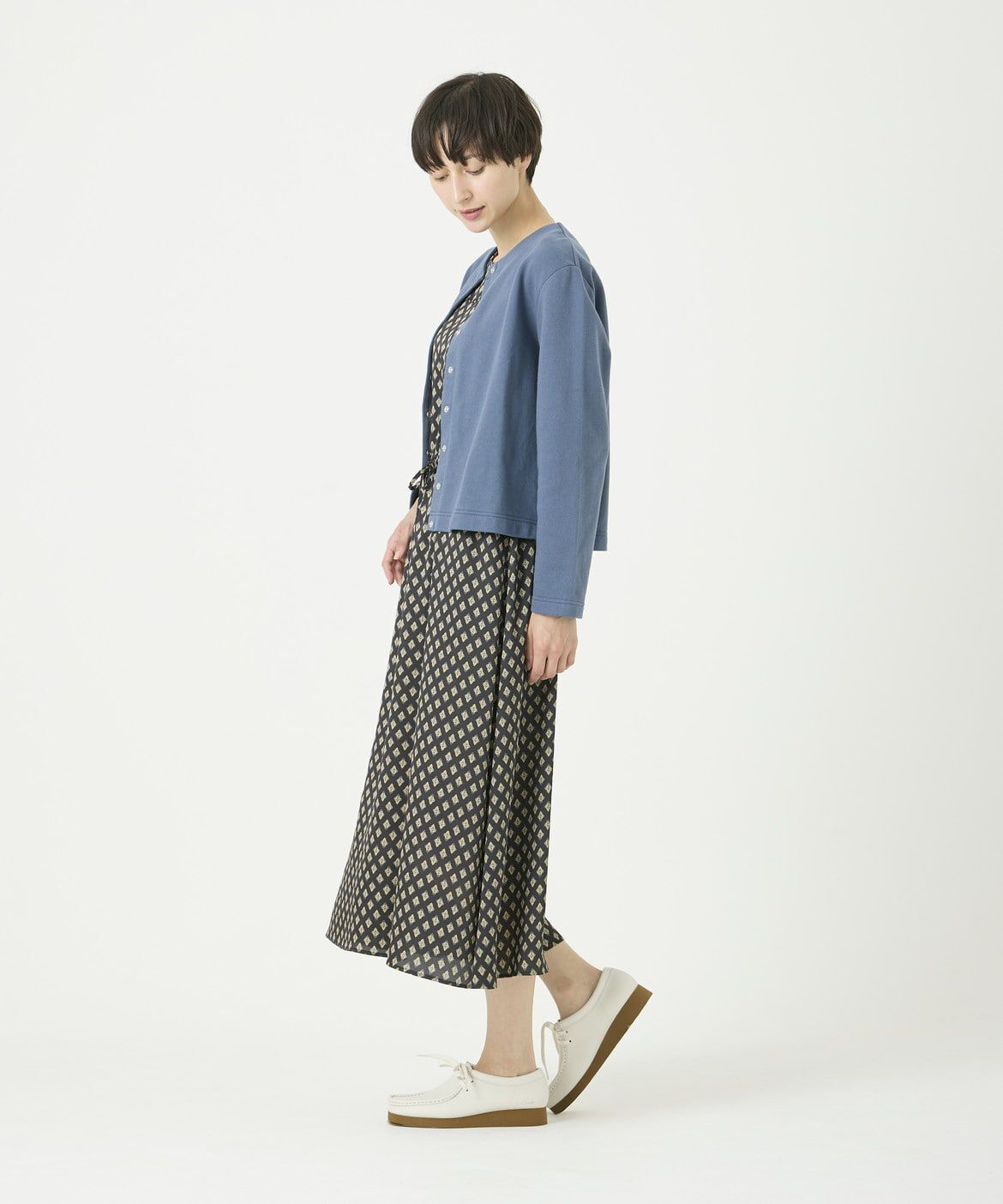 I.T.'S international「裏毛クルーネックスナップカーディガン」|Tシャツ・カットソー|