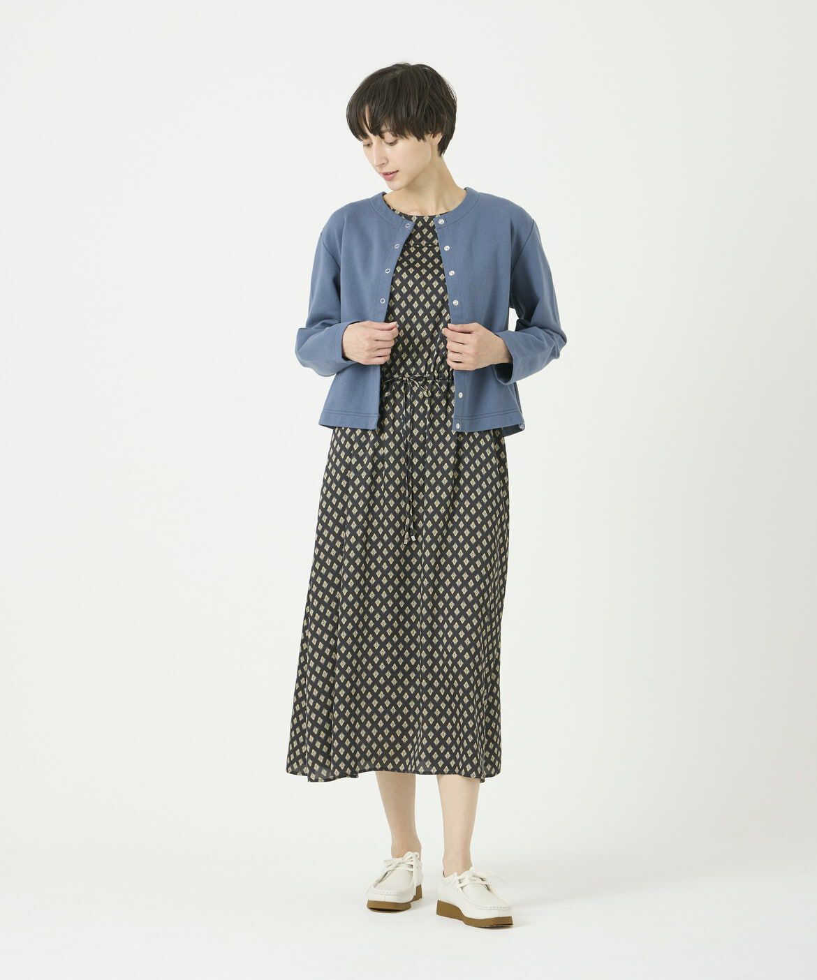 I.T.'S international「裏毛クルーネックスナップカーディガン」|Tシャツ・カットソー|