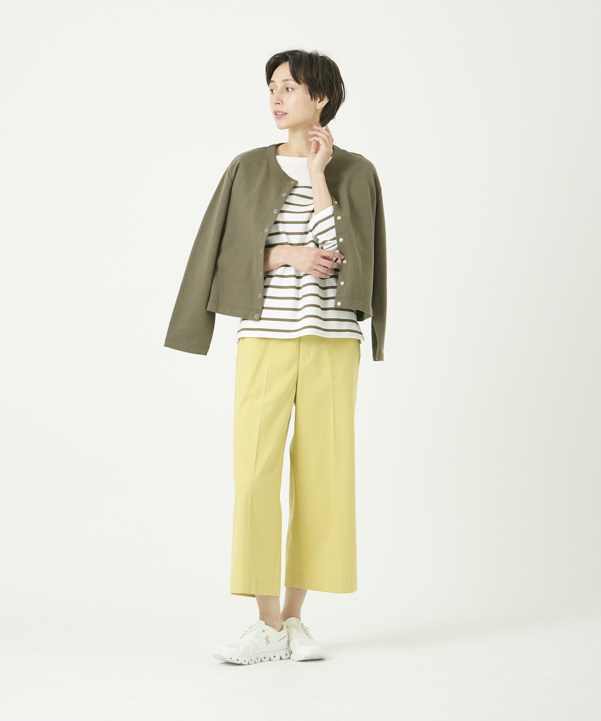 I.T.'S international「裏毛クルーネックスナップカーディガン」|Tシャツ・カットソー|