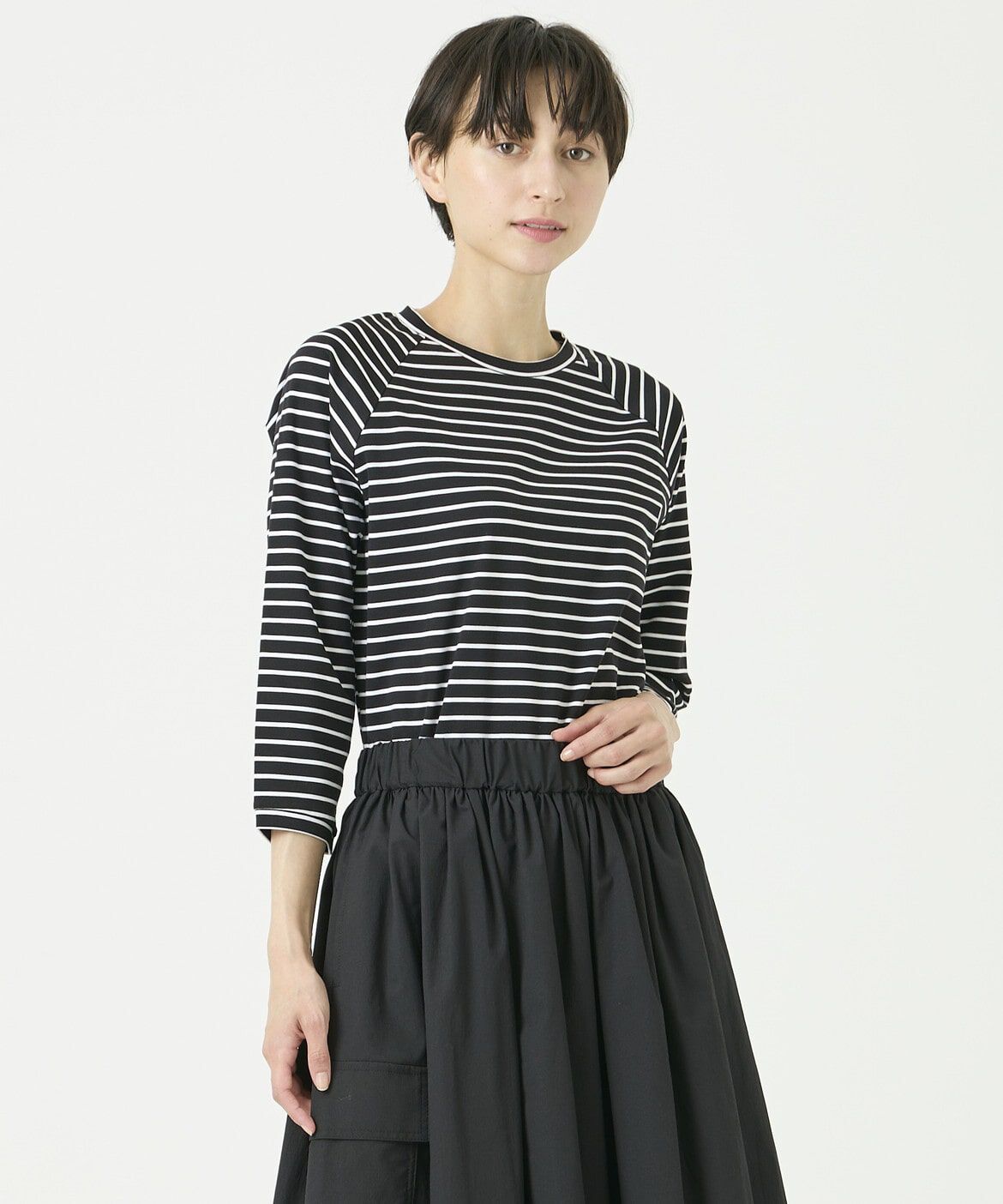 I.T.'S international「スーピマコットンラグランカットソー」|Tシャツ・カットソー|ボーダー7